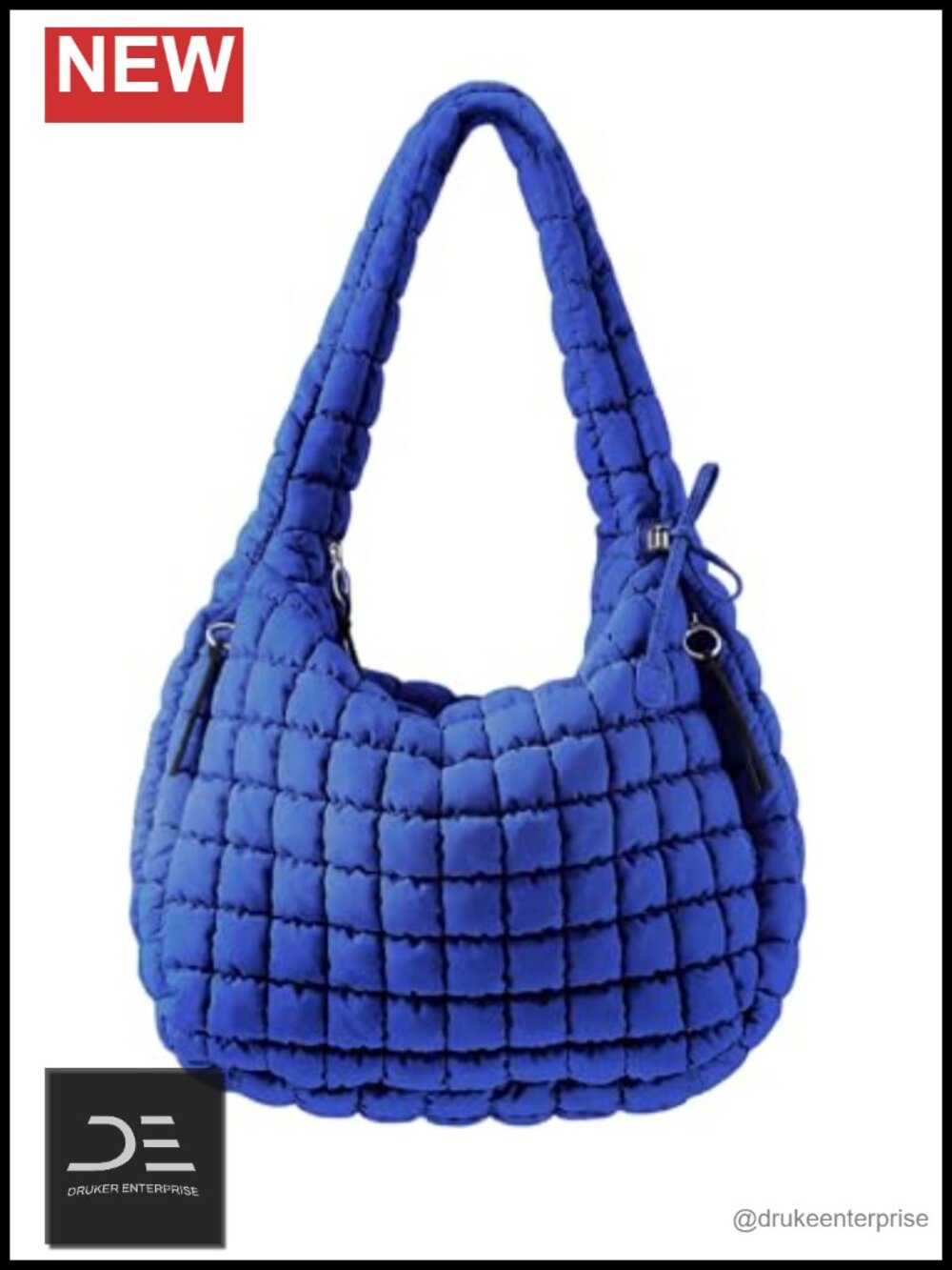 Puffer Quilted Tote Bag Crossbody Nylon Puffy Hobo Shoulder Bag Large Capacity
